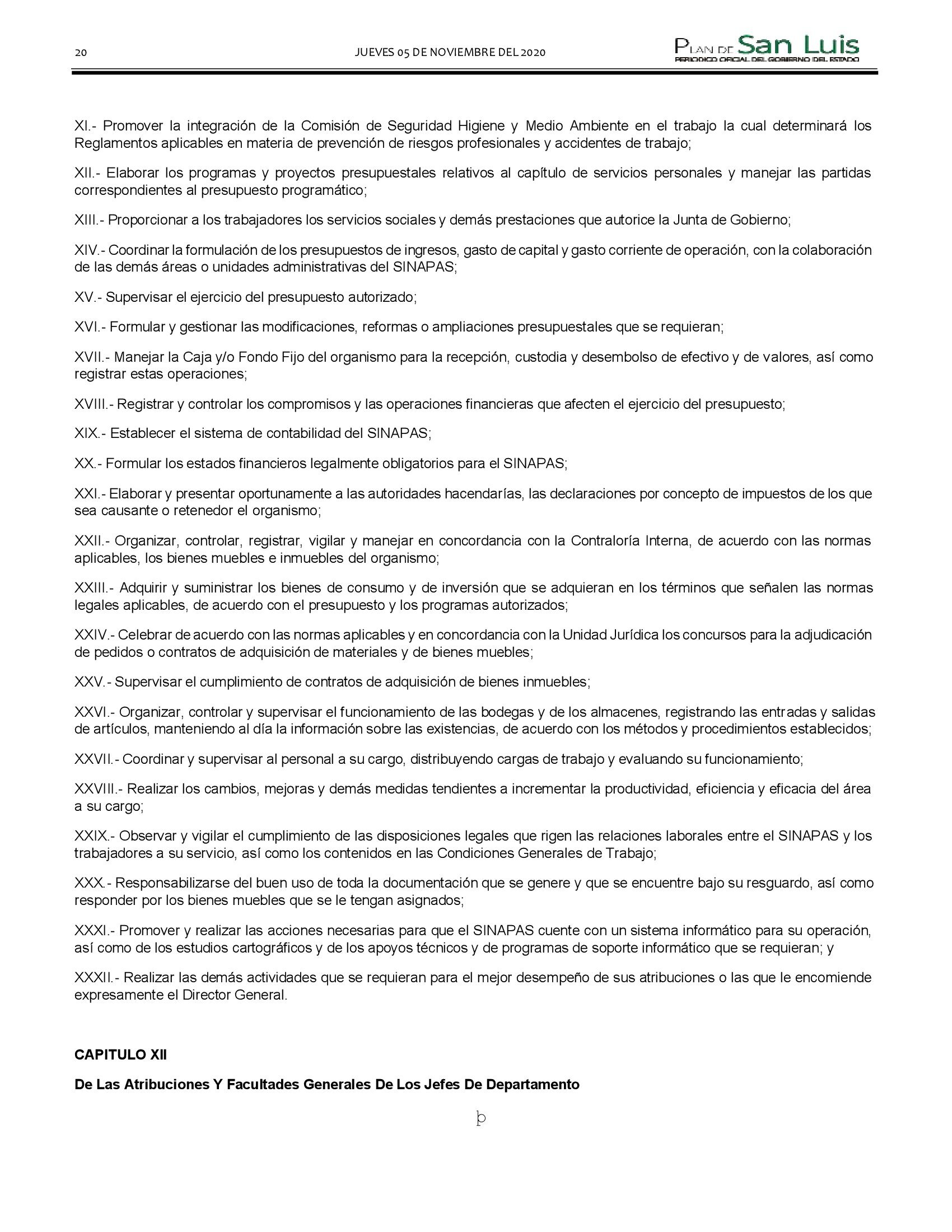 NARANJO REGLAMENTO 20