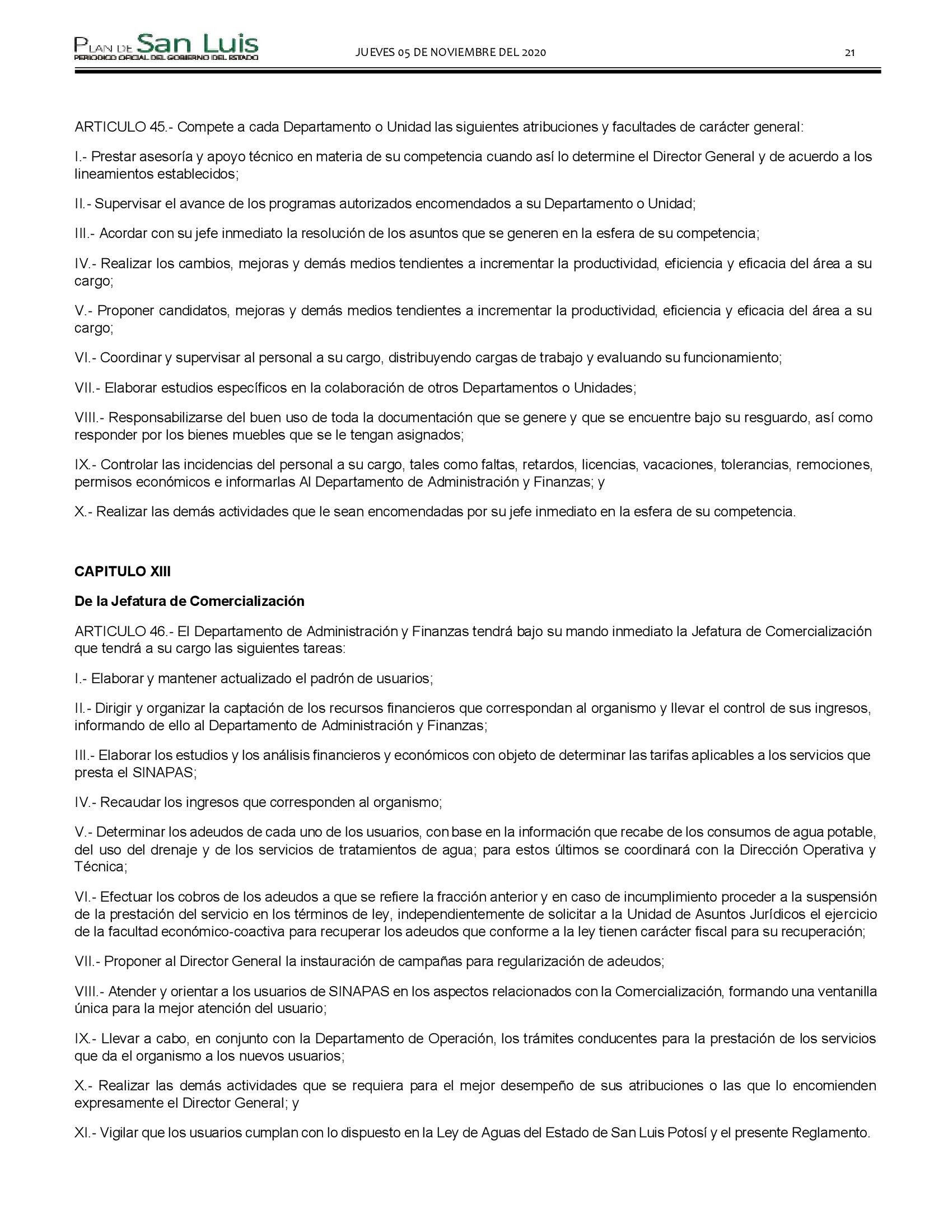 NARANJO REGLAMENTO 21