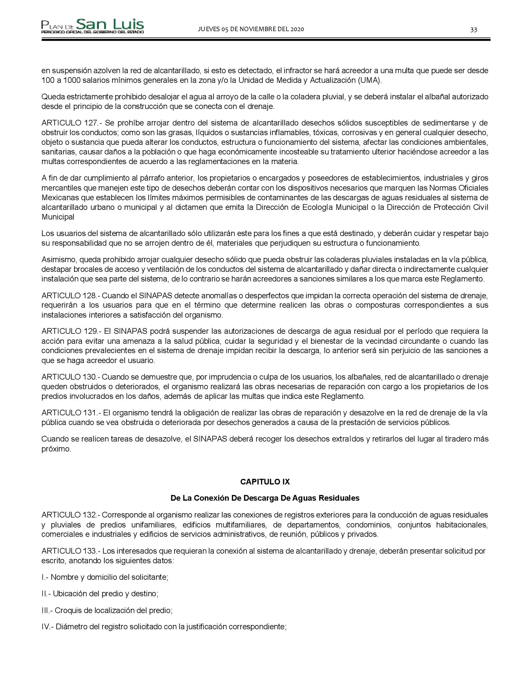 NARANJO REGLAMENTO 33