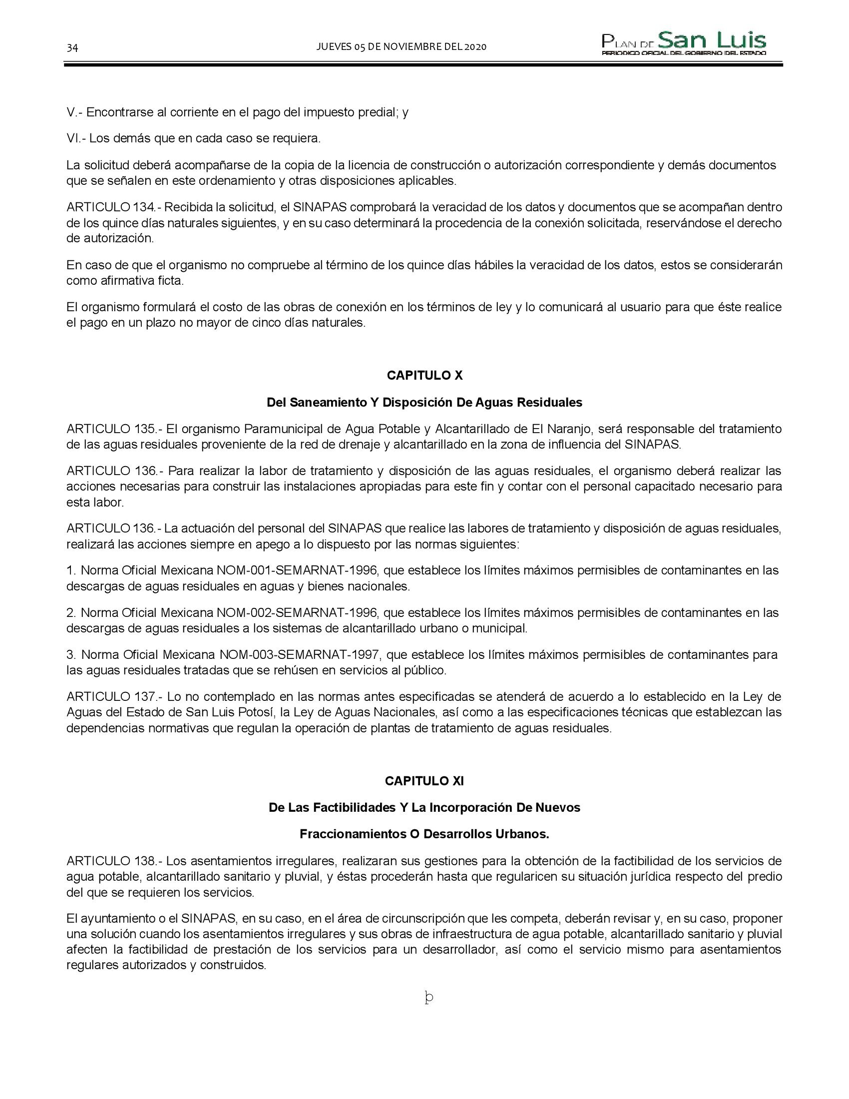 NARANJO REGLAMENTO 34